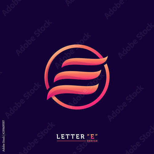 Letter e logotype vector template
