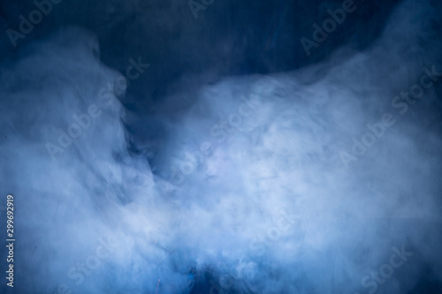 white smoke cloud on black background.