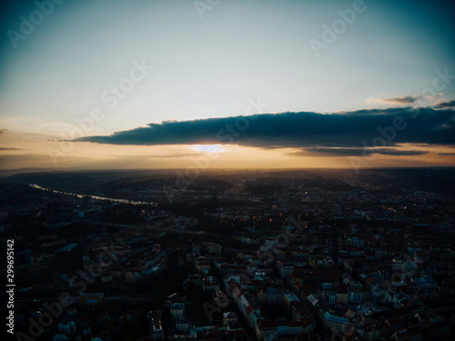 aerial timelapse of Prague during autumn © Fabiano