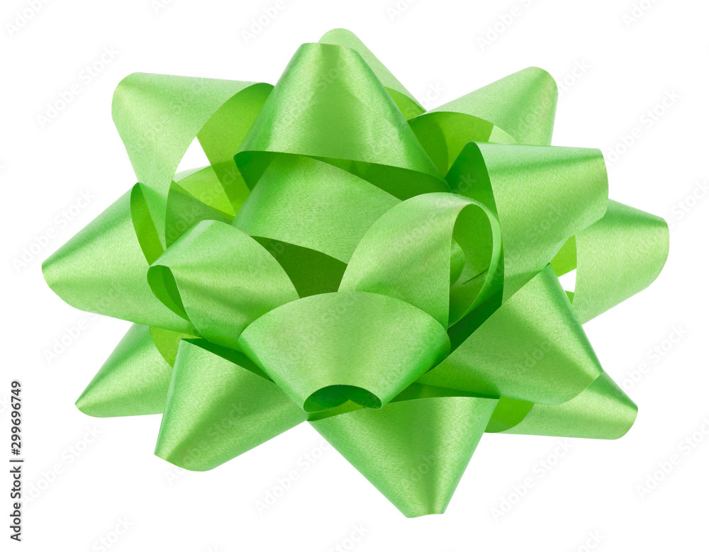 Green bow Isolated on a white background. Green bow Isolated on a white background.