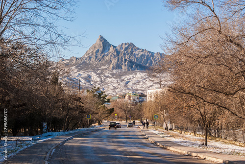 Crimea. Winter. Snow. Black Sea. photo