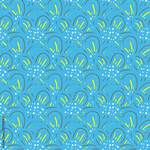 Wallpaper Mural Seamless vector background of abstract shapes and lines. Abstract creative pattern for poster, banner, fabric, textile, stationery, flyer, invitation, greeting cards design. Torontodigital.ca