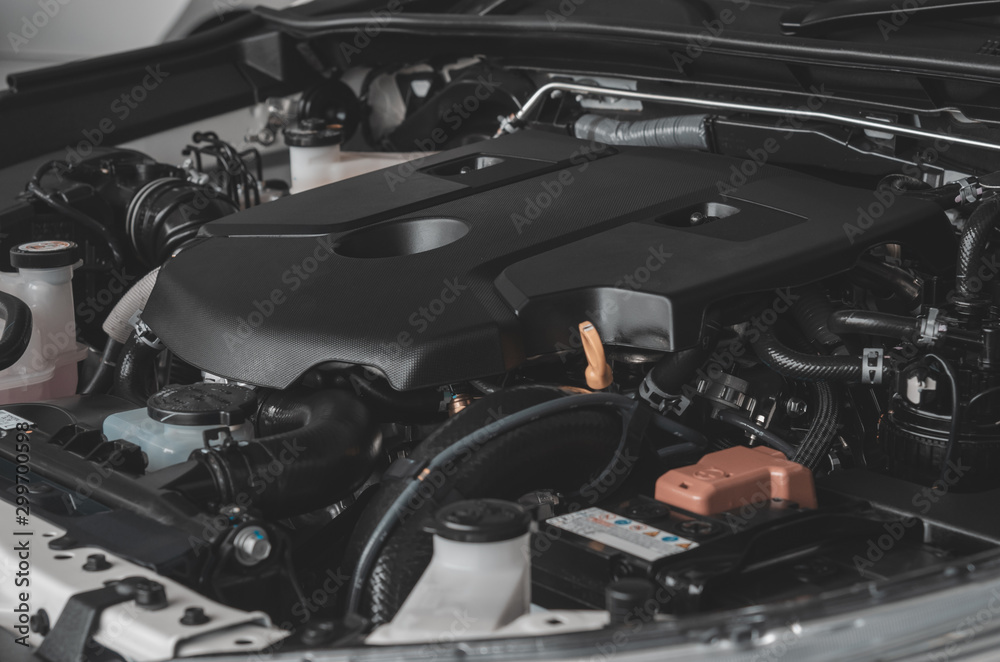 Fototapeta premium detail engine cars