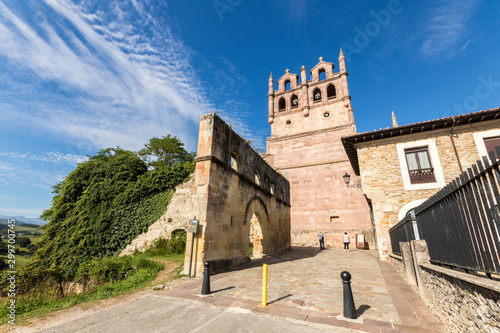 San Vicente de la Barquera, Spain. The Iglesia de Santa Maria de los Angeles (Church of Our Lady of the Angels), a 13th century Roman catholic temple