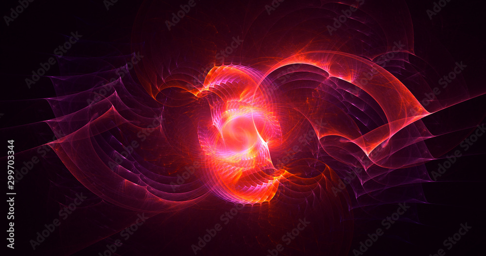 Fototapeta premium Fractal 3D rendering abstract light background