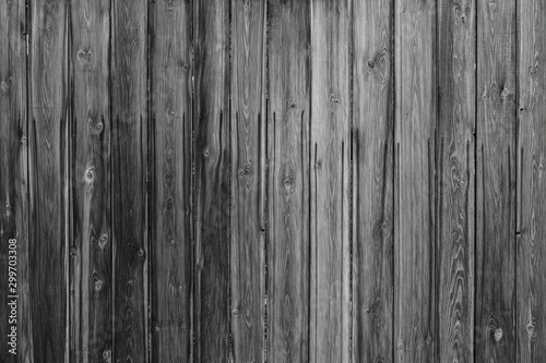 Black Wooden board fence background texture