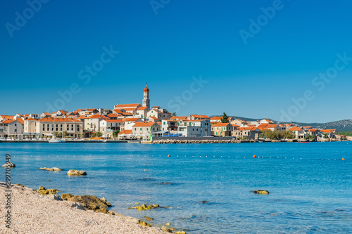 Beautiful old traditional coastal town of Betina on Murter island in Dalmatia, Croatia