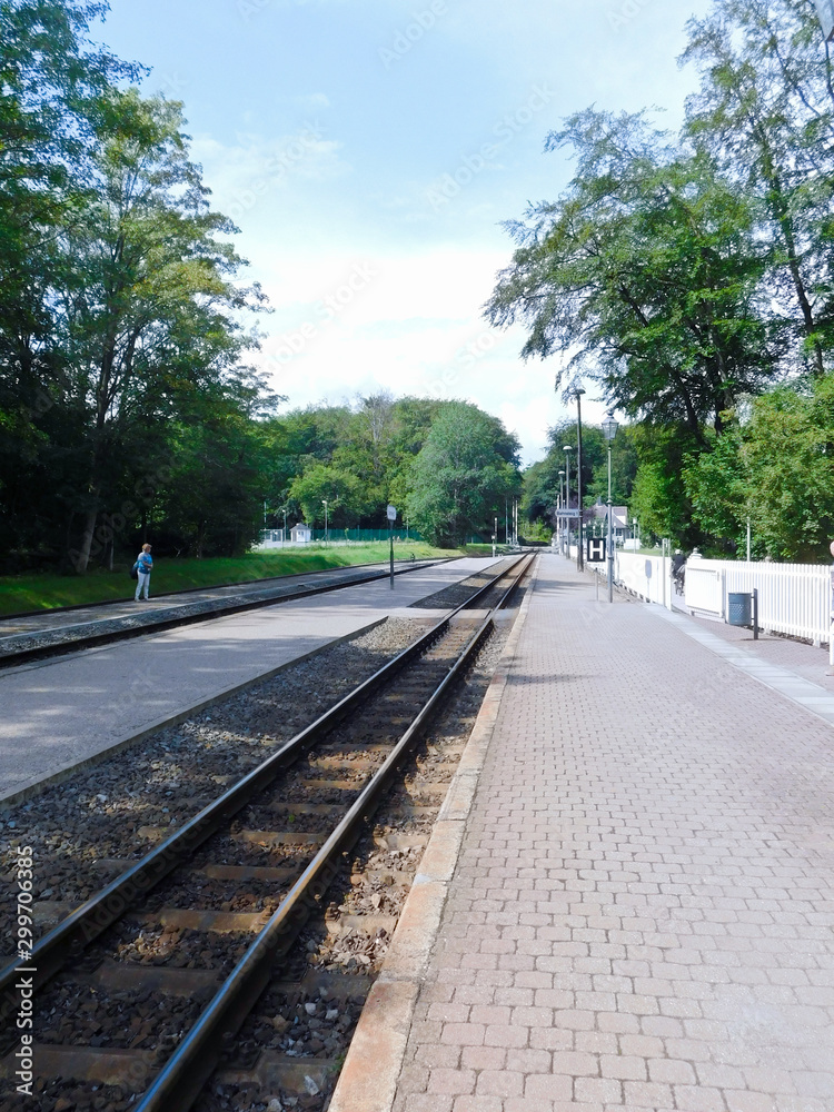 Fototapeta premium Ein historischer Bahnhof an der Ostseeküste