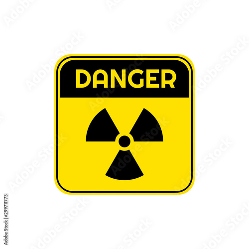 Nuclear Radiation danger symbol. Flat illustration. 