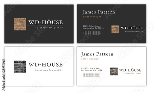 Business card for building company 