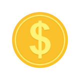 coin - money icon vector design template