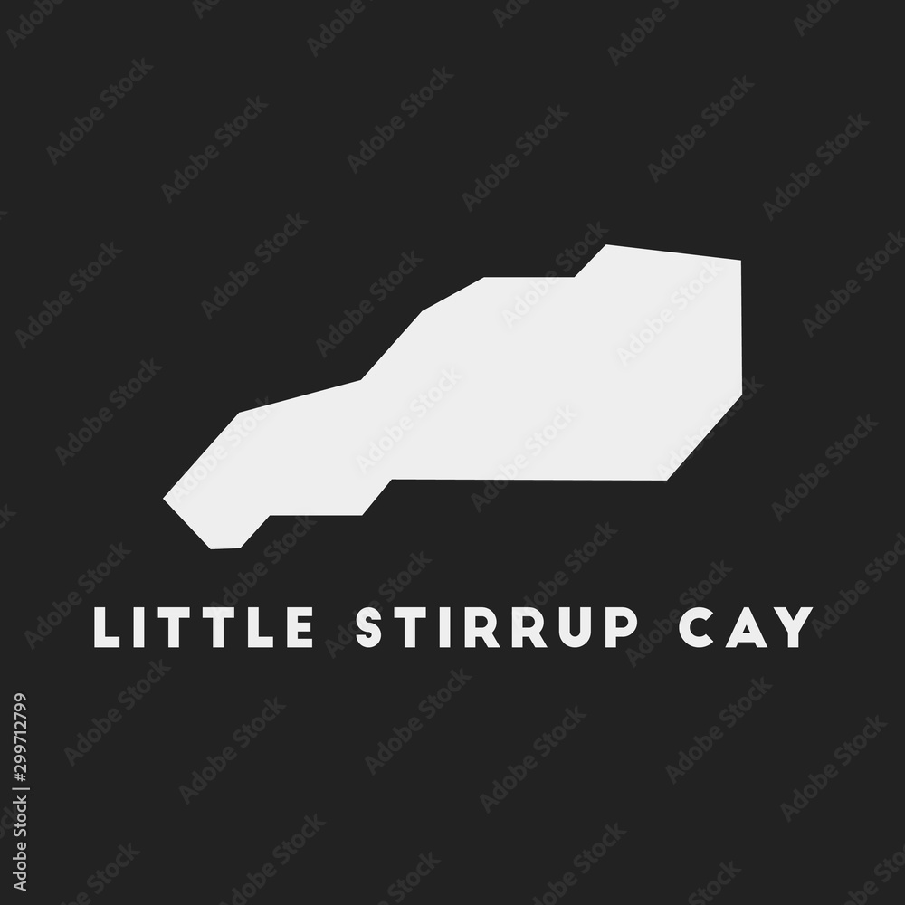 Little Stirrup Cay icon. Island map on dark background. Stylish Little Stirrup Cay map with island name. Vector illustration. Little Stirrup Cay icon. Island map on dark background. Stylish Little Stirrup Cay map with island name. Vector illustration.