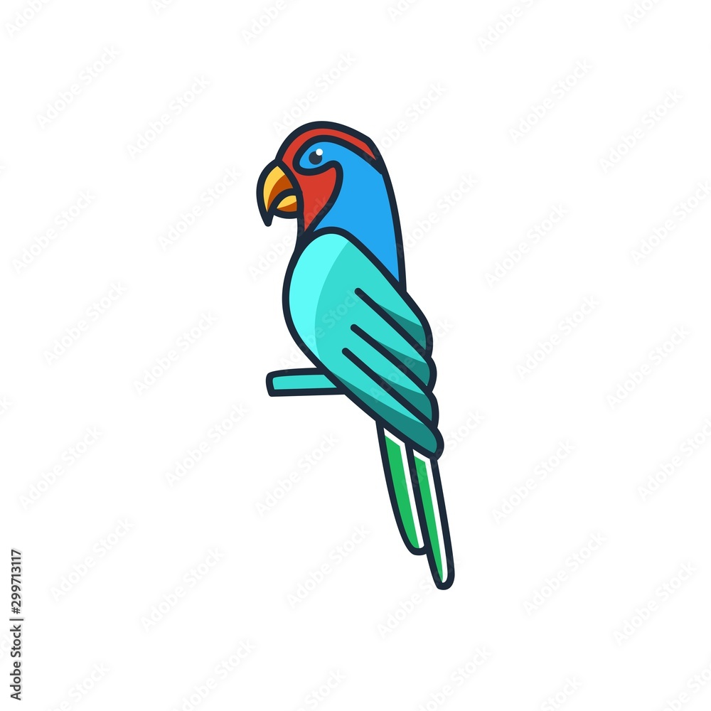 Parrot Bird Designs Concept illustration Vector Template.