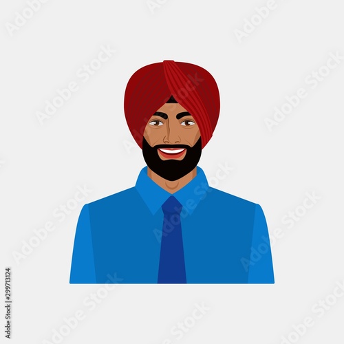 Smiling Indian businessman in turban