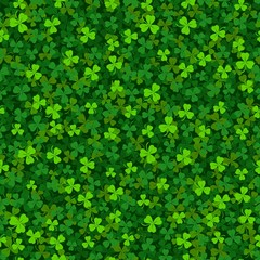 Poster Grüne Muster Grünes Kleeblattmuster für St. Patricks Day  © natbasil