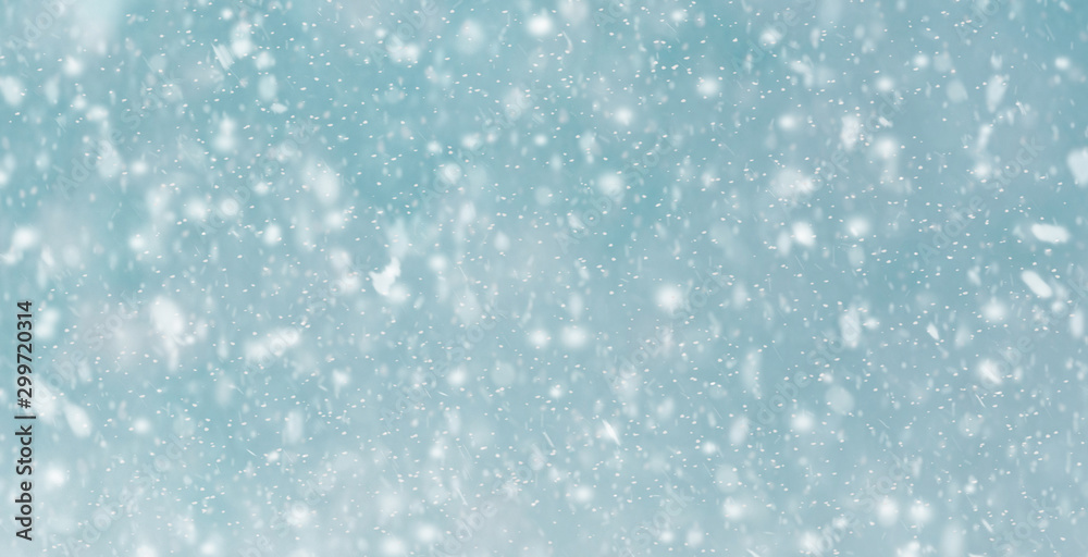 snowflakes on dark sky. Winter background
