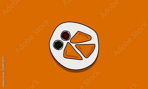 Bread Pakodas Hand Drawn Vector Illustration