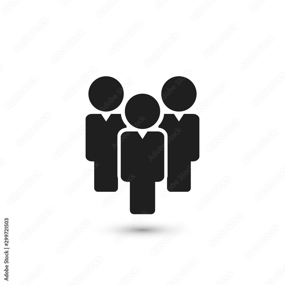 People icon in flat style. People symbol for your web site design, logo, app, UI Vector People icon in flat style. People symbol for your web site design, logo, app, UI Vector