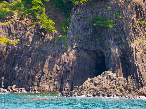 A cliff in Tokubobo's cave, located in Mikunicho Anto, Sakai City, Fukui Prefecture photo