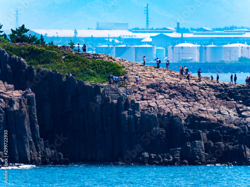 Tojinbo, a cliff located in Anto, Mikunicho, Sakai City, Fukui Prefecture photo