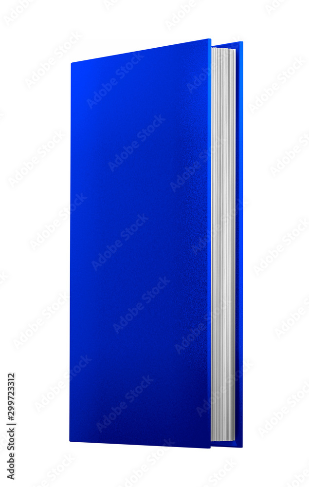 object 3d illustration - highly detailed blue book that is closed, college concept isolated on white