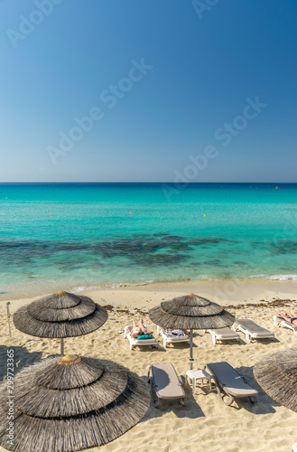 Tourists relax on the famous beach of Cyprus. Nissi Beach © Sergej Ljashenko