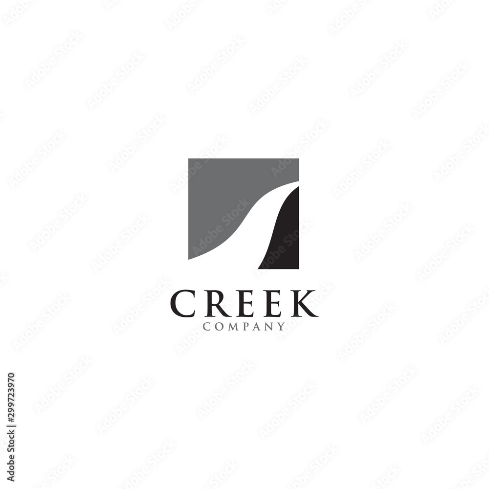 Creek and river icon logo design vector template Creek and river icon logo design vector template