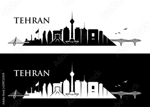 Tehran skyline - Iran - vector illustration