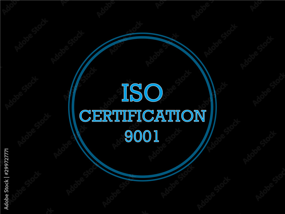 ISO 9001 Certification Logo in blau mit Hintergrund ISO 9001 Certification Logo in blau mit Hintergrund
