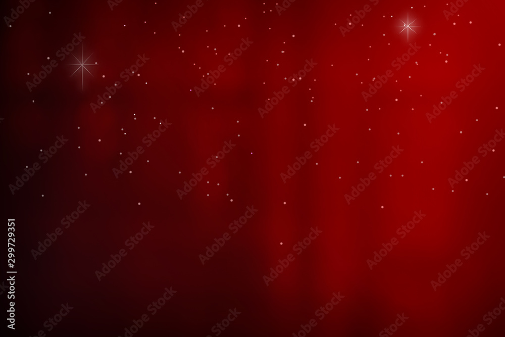 Red background with white snow For banner cards in various festivals