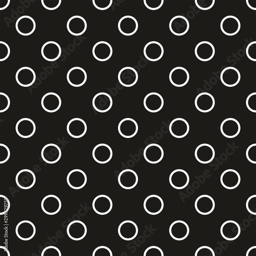 Tile vector pattern with black and white dots seamless background