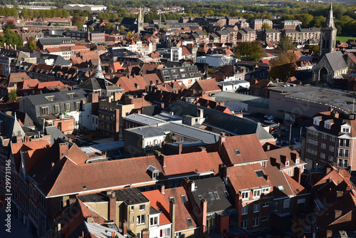 Toits de la ville de Tournai, Belgique