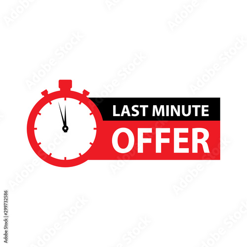 Last minute offer icon symbol