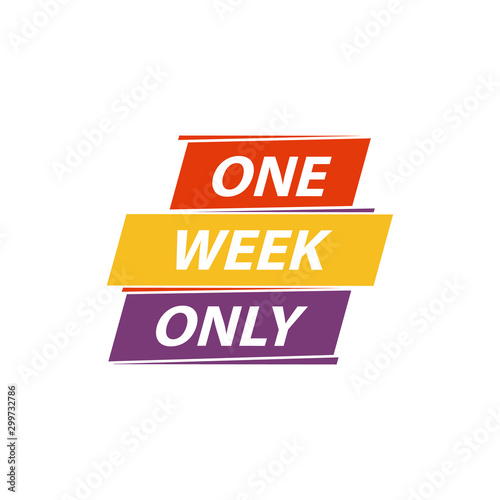 One week only poster icon