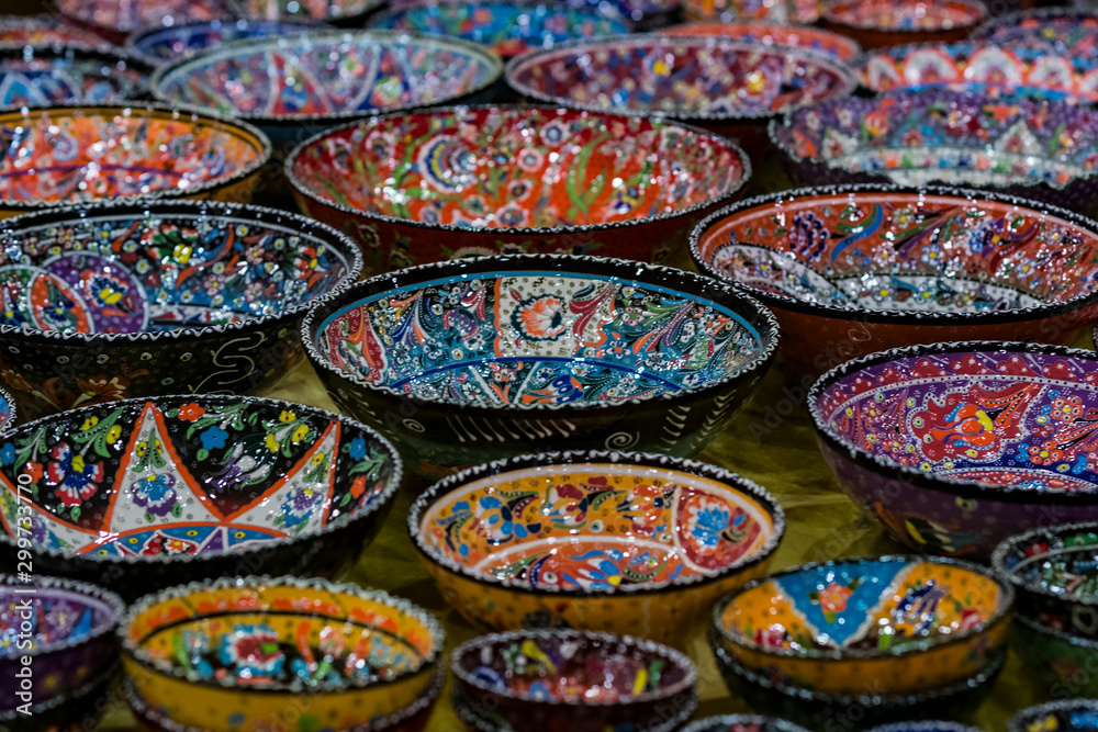 Fototapeta premium Traditional Turkish decorative ceramics for interior decoration