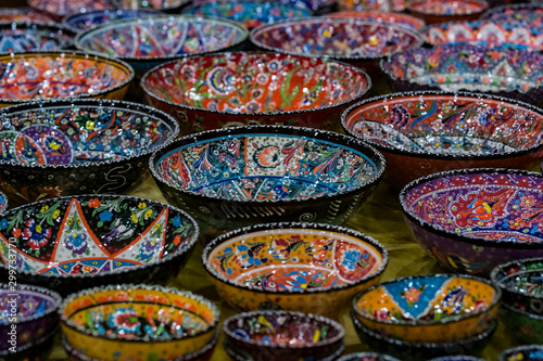 Traditional Turkish decorative ceramics for interior decoration
