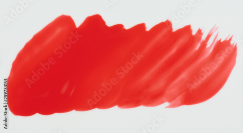 Red paint stain isolated