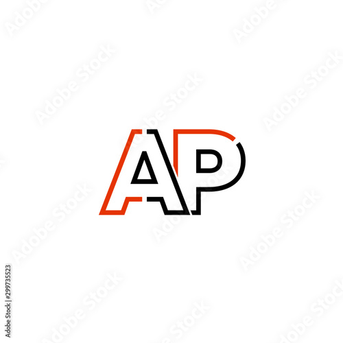 Letter AP logo icon design template elements
