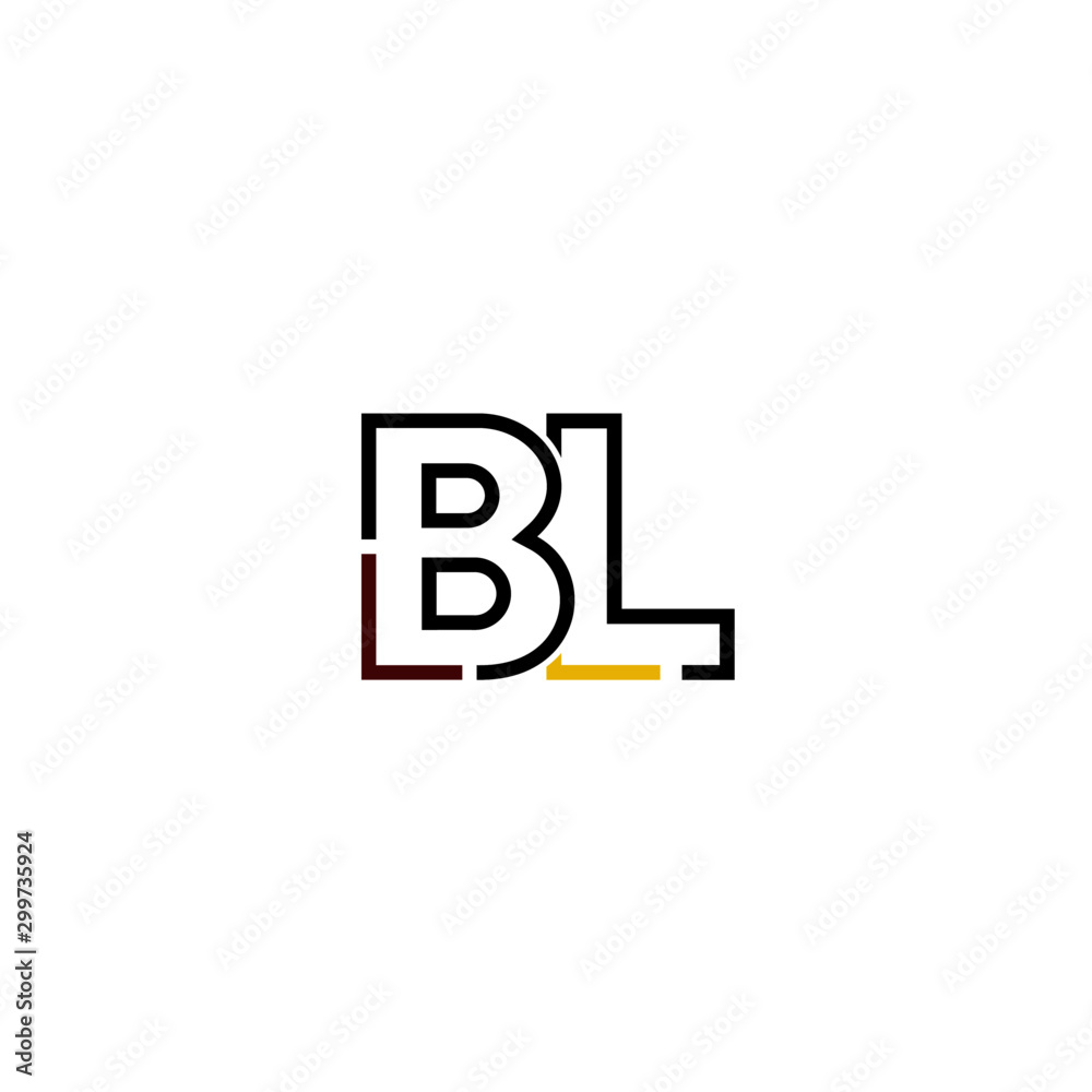 Letter BL logo icon design template elements Letter BL logo icon design template elements