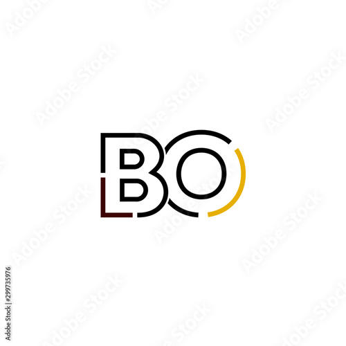 Letter BO logo icon design template elements