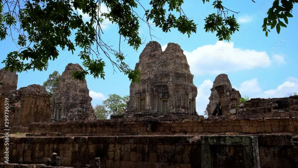 4K, East Mebon is an ancient temple dedicated to the Hindu god Shiva in Angkor wat complex. Architecture of Cambodia. Heritage of Khmer Empire at Siem Reap.-Dan 4K, East Mebon is an ancient temple dedicated to the Hindu god Shiva in Angkor wat complex. Architecture of Cambodia. Heritage of Khmer Empire at Siem Reap.-Dan