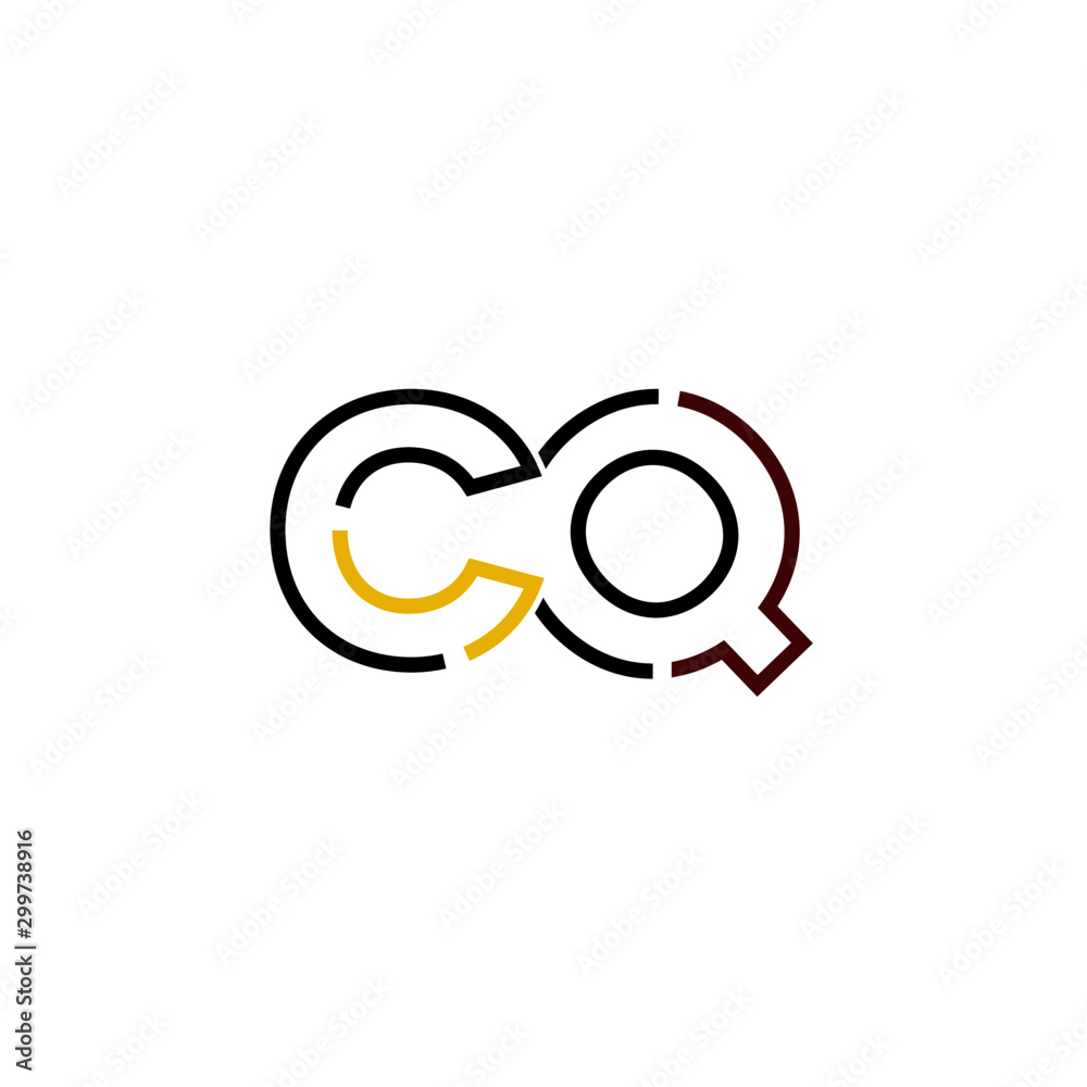 Letter CQ logo icon design template elements Letter CQ logo icon design template elements