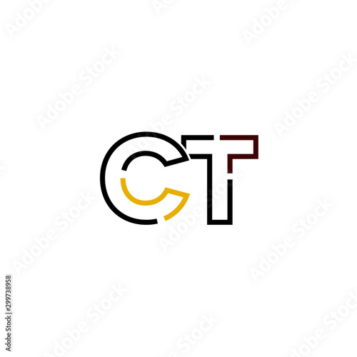 Letter CT logo icon design template elements