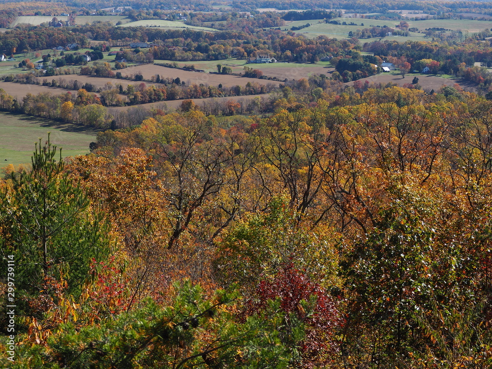 autumn aerial view from Sugarloaf Mountain in Maryland autumn aerial view from Sugarloaf Mountain in Maryland