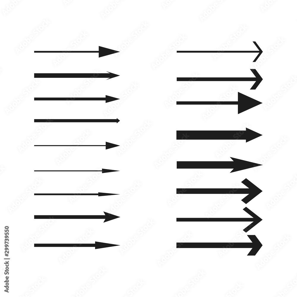 Arrows collection. Black arrow direction signs forward and down for navigation or web download button isolated vector narrow, right and recycle arrowhead symbols set Arrows collection. Black arrow direction signs forward and down for navigation or web download button isolated vector narrow, right and recycle arrowhead symbols set