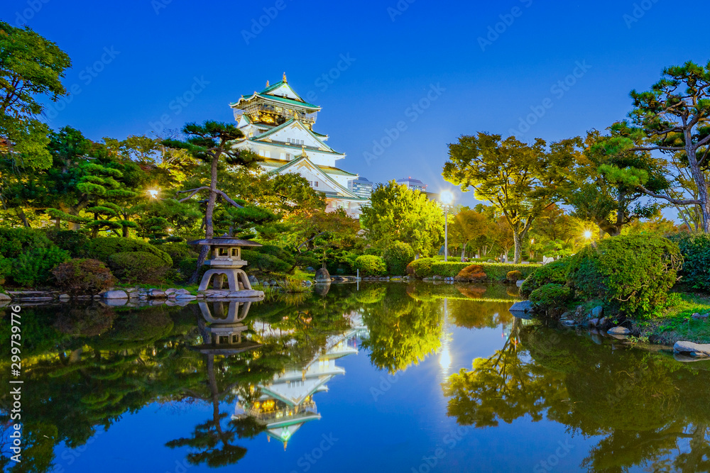 Osaka castle / Japanese garden / 大阪城 / 日本庭園 Night scape / Japan
