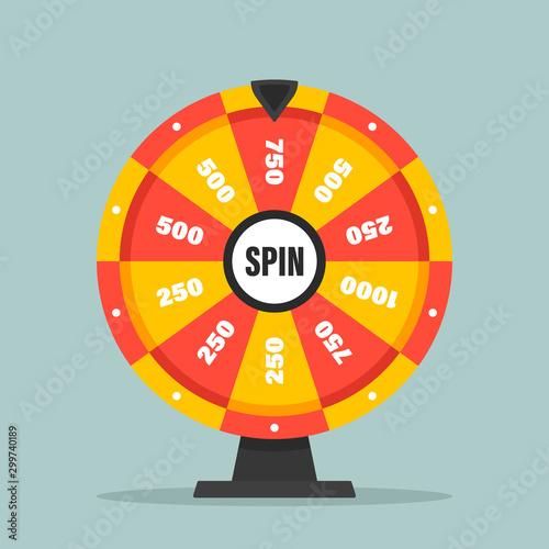 Wheel of fortune. Circle spin vector background. Isolated vector illustration. Modern vector illustration. Vector leisure background template.