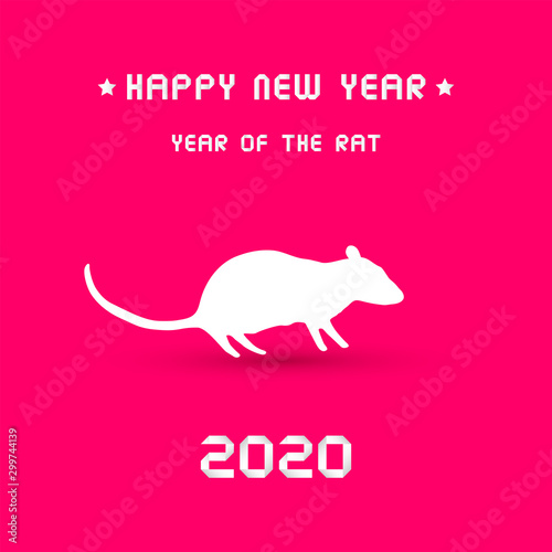 Happy new year 2020 with year of the rat