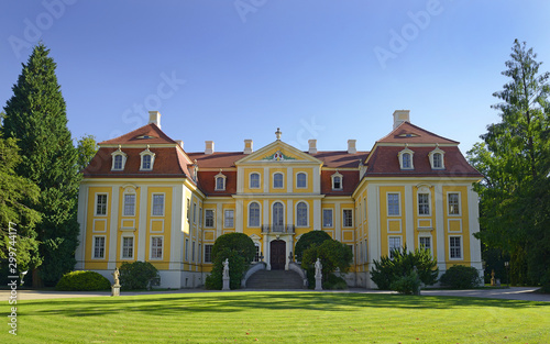 The baroque Castle Rammenau near Bautzen in Saxony, Germany