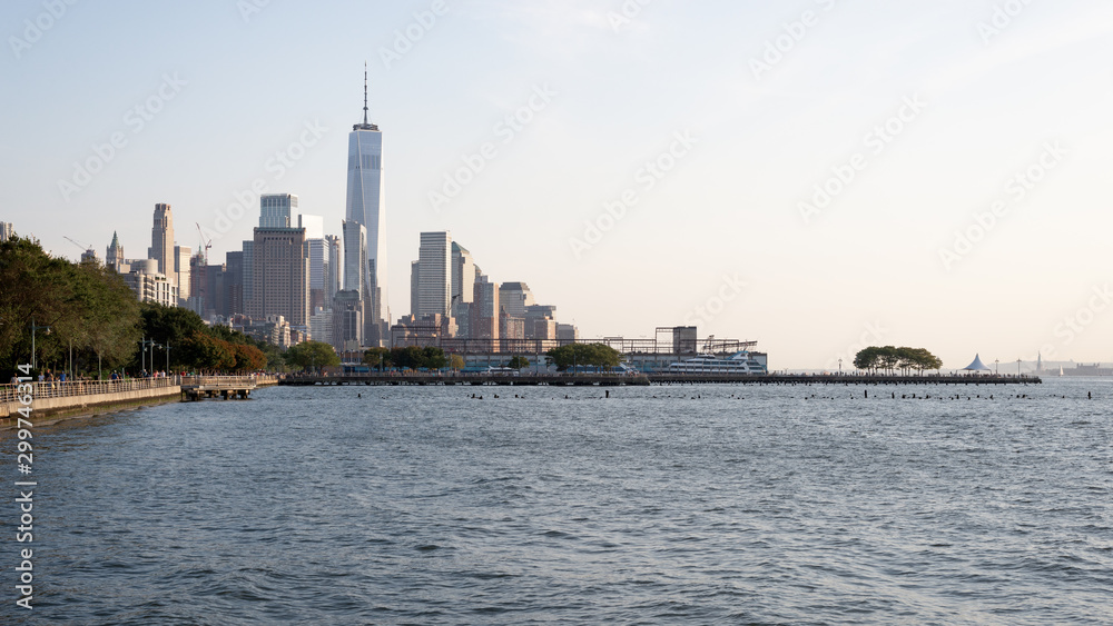 West Manhattan skyline from Hudson river Pier 51